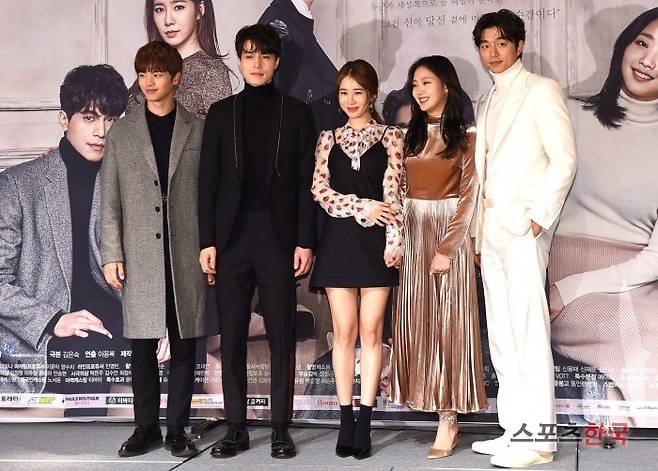 tvN 10주년 특별기획 금토드라마 '쓸쓸하고 찬란하神-도깨비' 제작발표회에 참석하고 있는 육성재 이동욱 유인나 김고은 공유. 사진=장동규 기자 jk31@hankooki.com