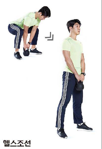 [헬스조선]케틀벨 데드리프트
