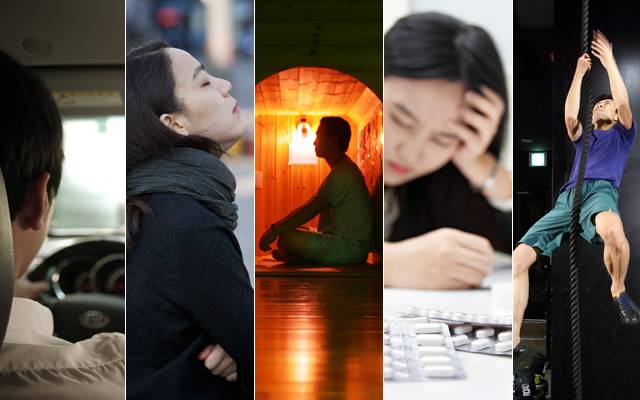 숙취가 있을 때 하지 말아야 할 행동들: ①운전 ②찬바람 쐬기 ③사우나 ④타이레놀 먹기 ⑤격한 운동. /조선DB·/신지호 헬스조선 기자