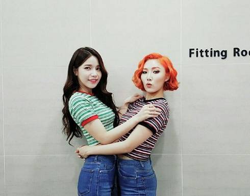 마마무 화사와 솔라의 명품 몸매가 화제다. 사진=온라인 커뮤니티