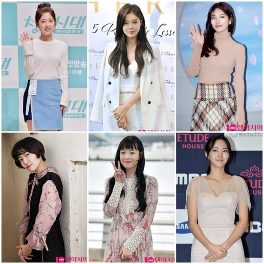 박혜수(왼쪽 위부터 시계방향으로), 이선빈, 수지, 채수빈, 설리, 심은경 / 사진=조준원 기자 wizard333@