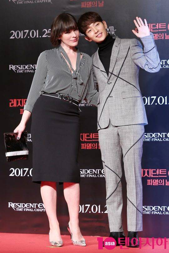 배우 밀라요보비치-이준기/사진=이승현 기자 lsh87@