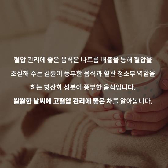 고혈압에 좋은 차