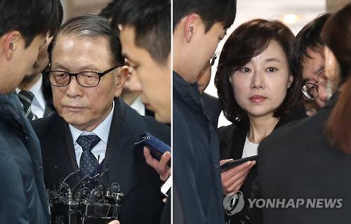 '문화계 블랙리스트' 작성 주도 김기춘 조윤선 구속       (서울=연합뉴스) 문화계 지원 배제 명단인 이른바 '문화계 블랙리스트' 작성을 주도한 혐의로 김기춘 전 대통령 비서실장과 조윤선 문화체육관광부 장관이 21일 구속됐다. 사진은 20일 오전 김기춘 전 대통령 비서실장과 조윤선 문화체육관광부 장관(오른쪽)이 구속 전 피의자심문(영장실질심사)를 받기 위해 서울 서초구 서울중앙지방법원으로 들어서는 모습. 2017.1.21 [연합뉴스 DB]      photo@yna.co.kr