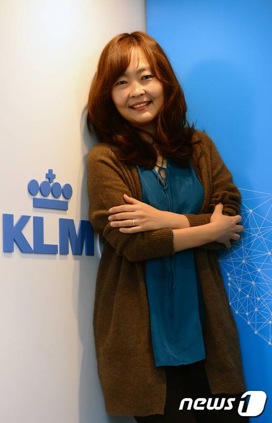 이문정 에어프랑스KLM 한국지사장이 N트래블과 인터뷰를 갖고 있다. 2017.2.9/뉴스1 © News1 박지혜 기자