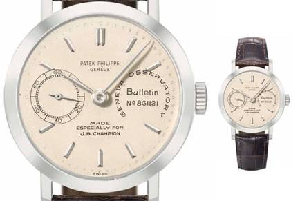 안젤리나 졸리가 브레드 피트에게 선물한 J.B 챔피온 플래티넘. 이 시계는 파텍필립이 1952년도에 시계수집가인 J.B 챔피온을 위해 만든 시계로, 옥션에 나온 적은 있는데 안젤리나 졸리가 어떤 경로로 구매했는지는 알려지지 않았다./사진=핀터레스트