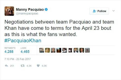 사진=파퀴아오 트위터 캡처