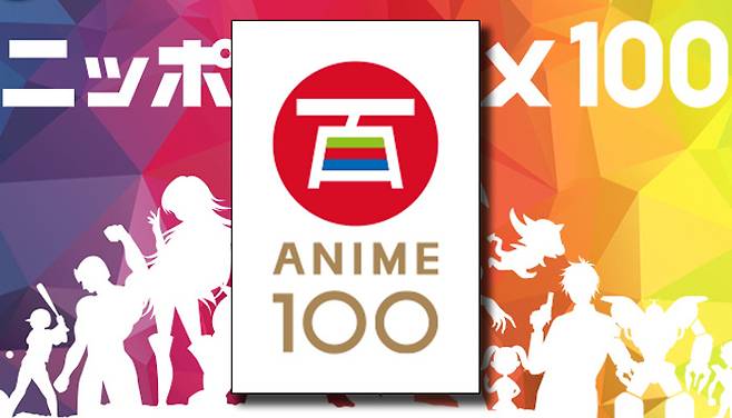 일본 애니메이션 100주년 웹사이트와 해당 사이트에서 공개한 로고. 베스트 애니메이션 100과 베스트 애니송 100 투표 이벤트가 진행중이다.