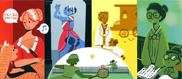 세계 여성의 날을 맞은 구글 두들에 최초의 여성변호사인 이태영이 포함됐다. 맨 오른쪽