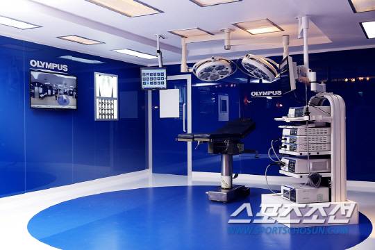 올림푸스가 제안한 수술실 통합 시스템 '엔도알파'.