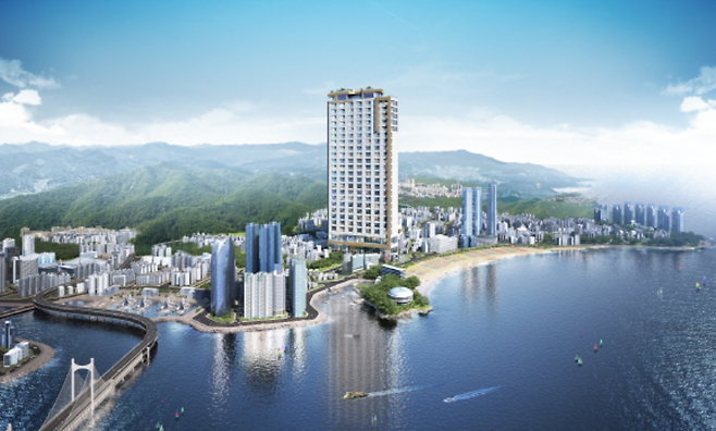 뷰티크 테라스 해운대 호텔 조감도 [사진제공: 국제자산신탁]