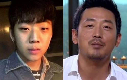 양홍원(왼쪽)과 하정우. [사진 온라인 커뮤니티]