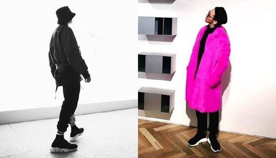 발렌시아가 스피드 러너 트레이너를 신은 지드래곤/사진=지드래곤 인스타그램