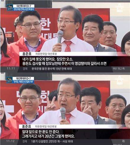 홍준표 자유한국당 대선후보 / 사진=채널A '약속 2017' 캡처
