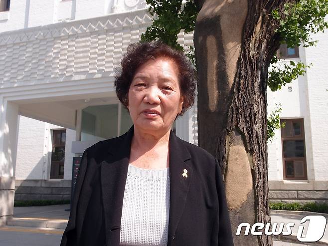 고(故) 이한열 열사 어머니 배은심씨.2017.5.16/뉴스1© News1 최문선 기자