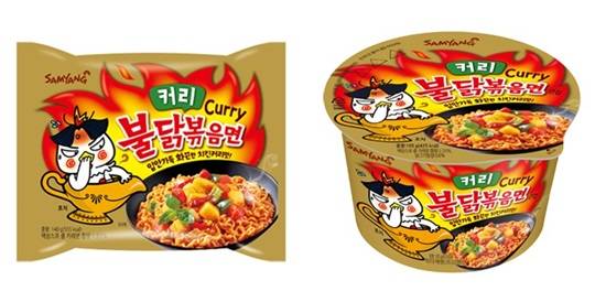 커리불닭볶음면 제품 사진.ⓒ삼양식품