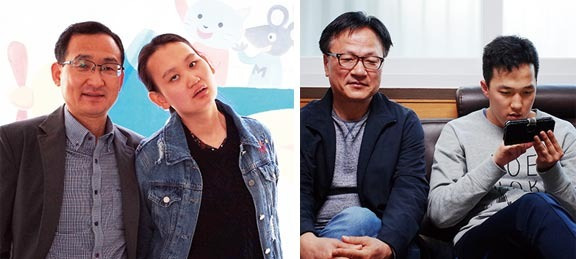 박인용 씨와 발달장애 딸 하은 양(왼쪽). 김평곤 씨와 발달장애 아들 종민 군(오른쪽).  [김민주]