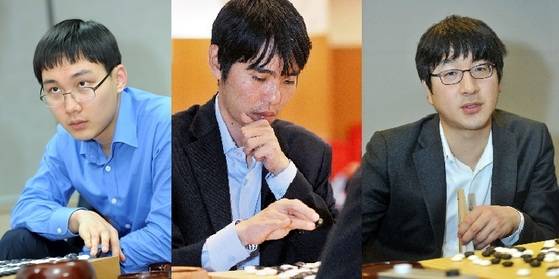 왼쪽부터 박정환, 이세돌, 박영훈 [사진 한국기원]