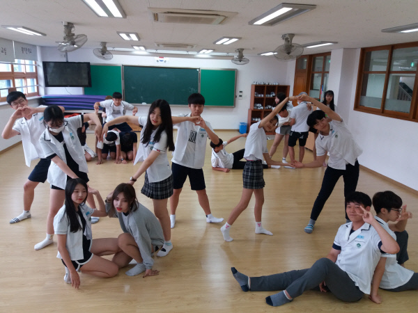 보평중학교 방송 댄스 수업
