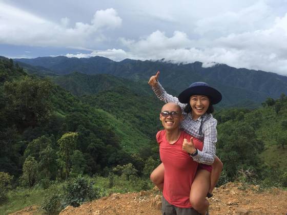 해발 1400m 탄산마을에서 볼 수 있는 전경.