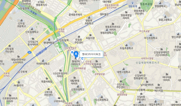 서울시 영등포구 대림동 현대3차 아파트./ 네이버 지도 캡쳐
