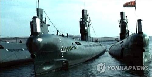 북한 조선중앙TV가 방영한 북한 잠수함 모습