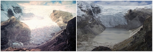 13. 코리 칼리스 빙하(페루). 1978년 7월 - 2011년 7월