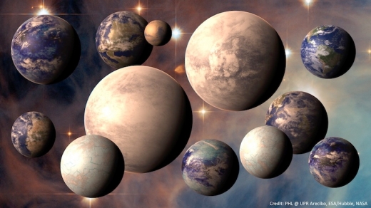 생명체가 있을 가능성이 높은 제2 지구 후보인 케플러 행성들.