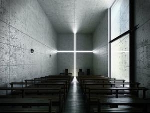 안도 다다오의 대표 건축물로, 일본 오사카  이바라키현에 지은 ‘빛의 교회’.