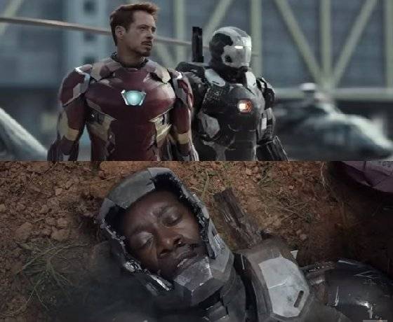 워머신(사진 위 오른쪽) / 사진='캡틴 아메리카:시빌 워' 예고편 캡처