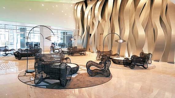 골든튤립 제주함덕 호텔의 로비 라운지