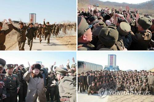 북한, 신형 ICBM 엔진 지상분출시험…"완전 성공" 주장 (서울=연합뉴스) 김정은 국방위원회 제1위원장이 서해위성발사장에서 실시된 ICBM 엔진 분출시험을 시찰했다고 노동신문이 9일 보도했다. 2016.4.9 << 국내에서만 사용가능. 재배포 금지. For Use Only in the Republic of Korea. No Redistribution >> nkphoto@yna.co.kr