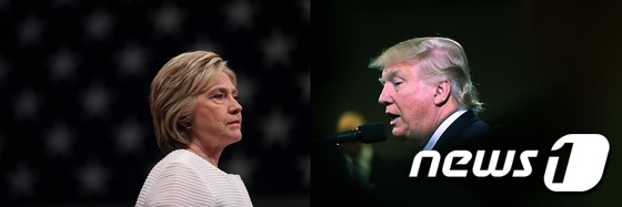 힐러리 클린턴 미국 민주당 대통령 후보(왼쪽)와 도널드 트럼프 공화당 후보. © AFP=뉴스1