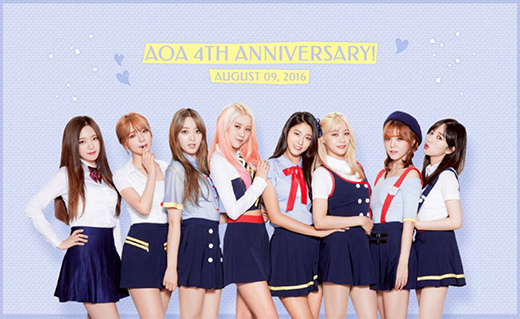 데뷔 4주년 AOA - 사진=FNC엔터테인먼트 공식 페이스북