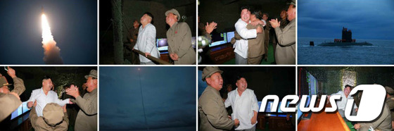 김정은 북한 노동당 위원장이 24일 실시한 잠수함발사탄도미사일(SLBM) 시험발사에 대해 "성공 중의 성공, 승리 중의 승리＂라고 평가했다고 노동신문이 25일 보도했다.   (노동신문) 2016.8.25/뉴스1 © News1 추연화 기자