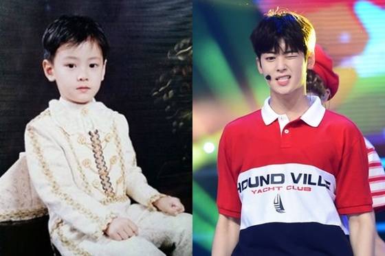 차은우의 어린 시절 모습이 재조명됐다. © News1star / 아스트로 공식 트위터, 권현진 기자