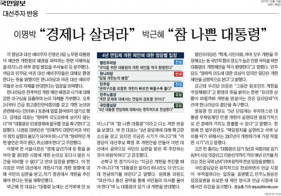 2007년 1월 10일자 국민일보 기사.