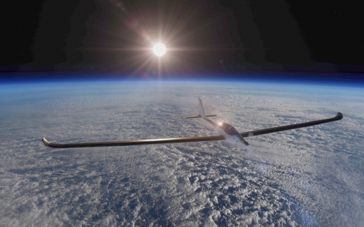 솔라스트로스로 이름 붙여진 태양광 비행기. 태양전지를 이용해 성층권 높은 고도까지 날아오를 수 있다. (사진=솔라스트라토스 프로젝트)