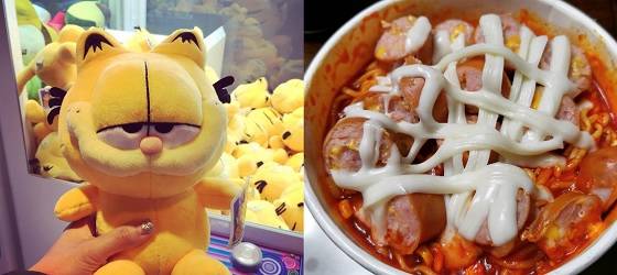 최근 20대 사이에서 재미를 추구하는 소비가 인기를 끌고 있다. 지난해부터 인기를 얻고 있는 인형뽑기(왼쪽)와 편의점 음식 조리법 마크정식을 누리꾼들이 인증한 모습. /사진=인스타그램 캡처