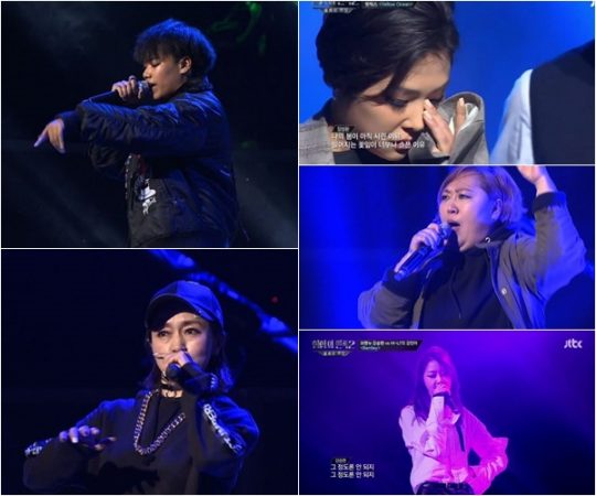 ‘힙합의 민족2’ 이미쉘(왼쪽 위부터), 치타, 박준면, 강승현, 이미쉘 / 사진제공=JTBC
