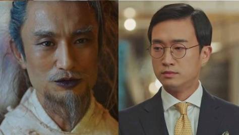 tvN '도깨비'에서 간신 박중헌 역을 맡은 김병철(좌)와 김비서 역을 맡았던 조우진(우)/사진=tvN '도깨비' 방송화면 캡처