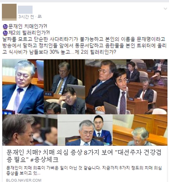박근혜 대통령 지지하는 활동가 홍모씨가 13일 페북에 공유한 글. 사진=인터넷 커뮤니티 캡처.