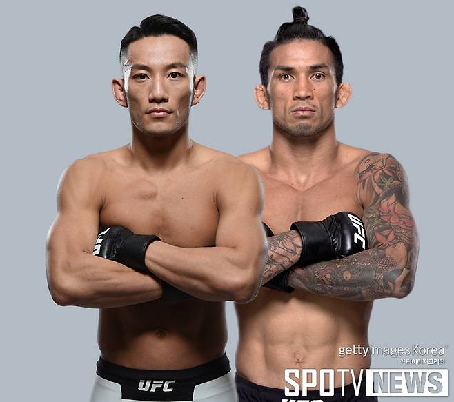 ▲ 곽관호(왼쪽)와 러셀 돈이 오는 6월 UFC 싱가포르 대회에서 맞붙는다.