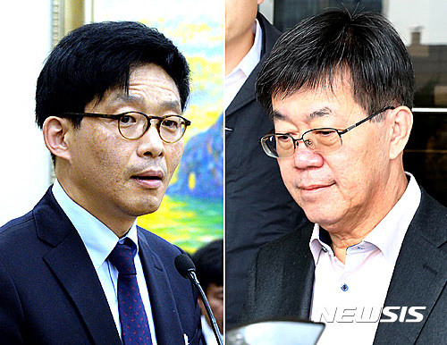 안태근 법무부 검찰국장(왼쪽)과 이영렬 서울중앙지검장