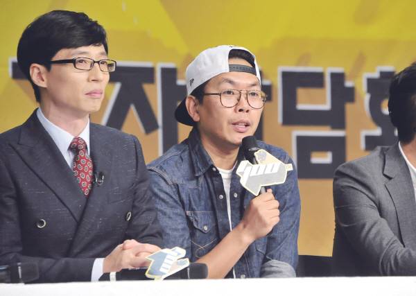 ▲ 방송인 유재석씨(왼쪽)과 김태호 MBC 예능 PD. 사진=MBC