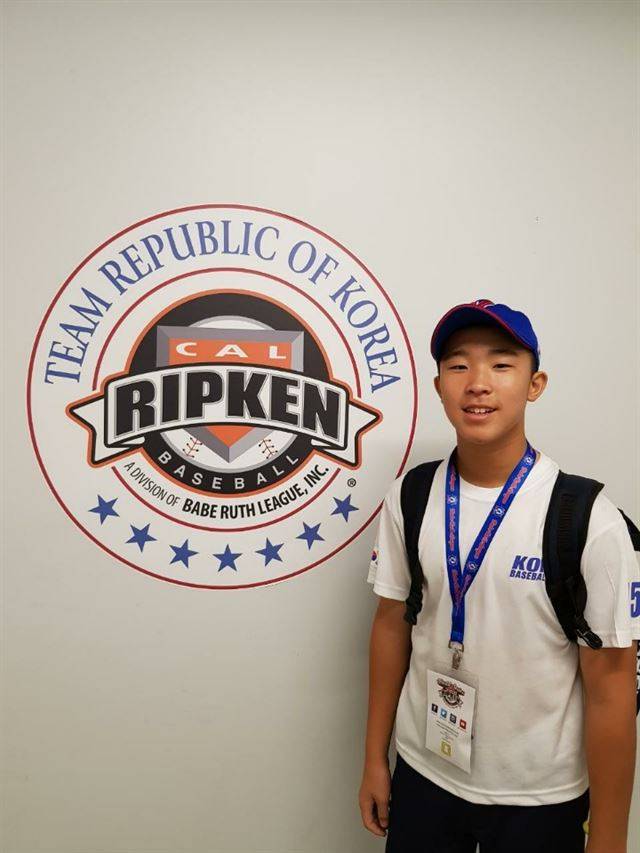 칼립켄 월드시리즈에 참가한 이병규의 아들 이승민. 대표팀 제공