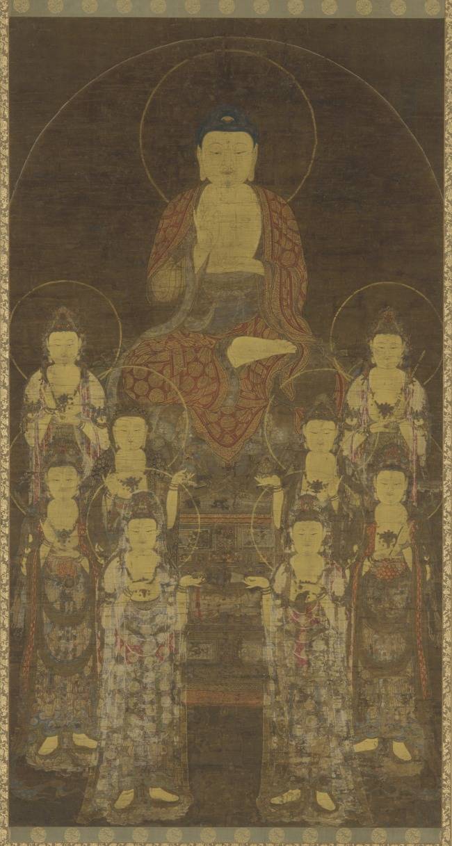 A Buddhist painting dating to the Goryeo period (918-1392) is one of some 700 works of Korean ancient art that are digitized in high resolution and made available for public view online. (Yonhap)