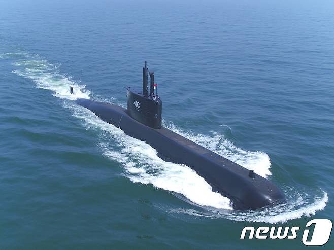 대우조선해양이 건조해 인도네시아에 수출한 1400톤급 잠수함. © News1