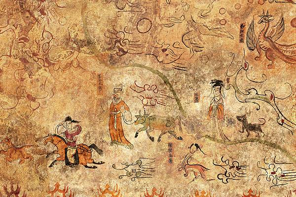 견우직녀도/한성백제박물관 2016년 고구려고분벽화 특별전도록