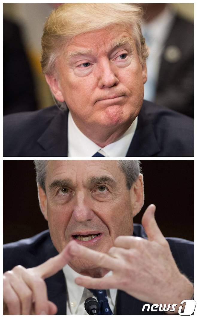도널드 트럼프 미국 대통령과 로버트 뮬러 특별검사. © AFP=뉴스1